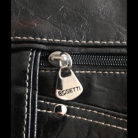 EUC Black Rossetti Bucket Bag. Silver Hardware. Full of zippers and pockets. - Picture 3 of 6